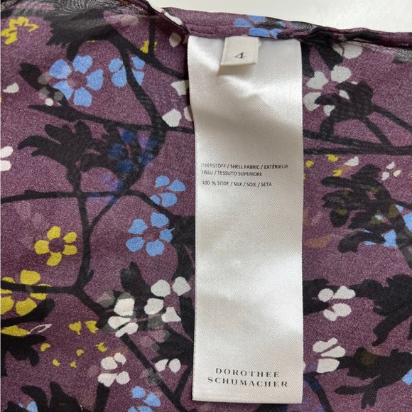 Dorothee Schumacher Floral Silk Crepe Camisole Top Blouse sz4 - Picture 4 of 4